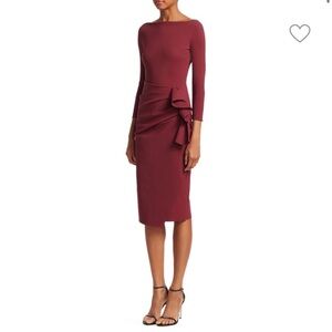 Elegant Burgundy Midi Dress by Chiara Boni